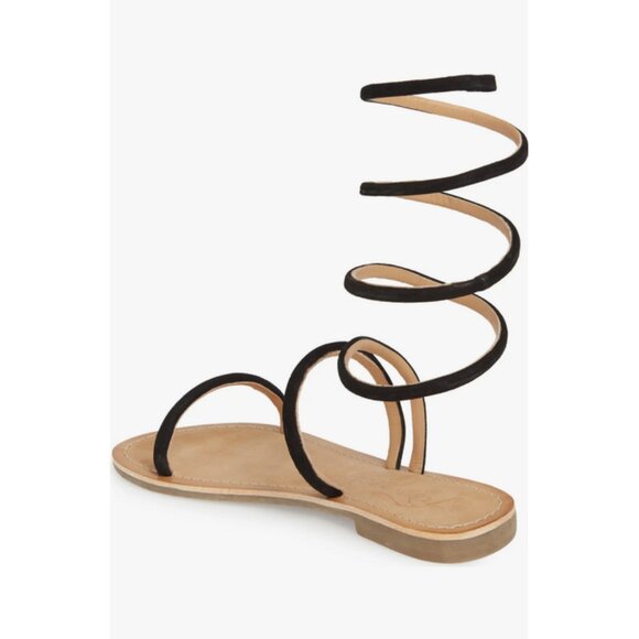 Free People Black Havana Wraparound Gladiator Sandal Boho - Picture 4 of 15